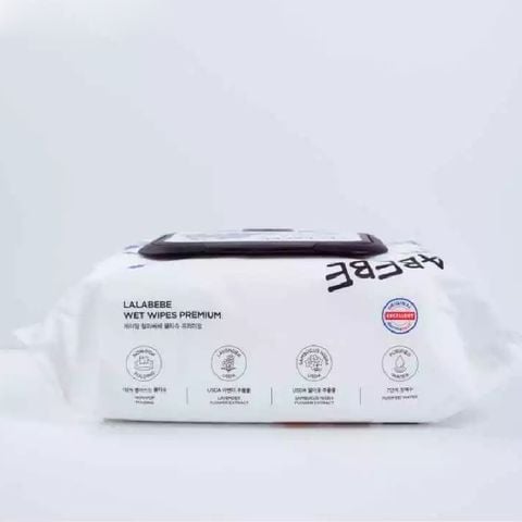 Khăn ướt cao cấp vân nổi Lalabebe K-mom Hàn Quốc (70c)