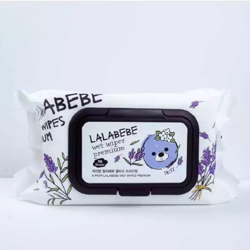 Khăn ướt cao cấp vân nổi Lalabebe K-mom Hàn Quốc (70c)