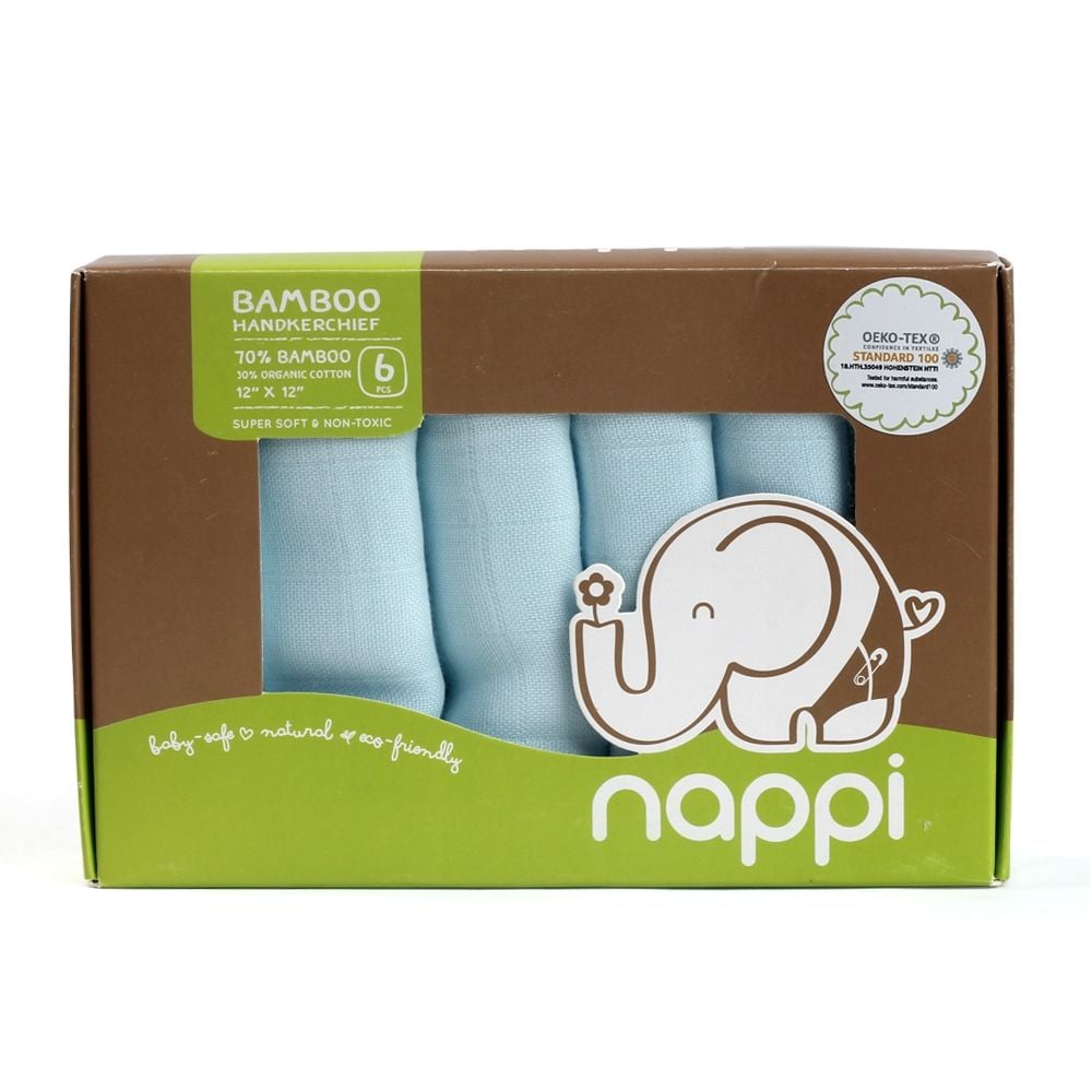 KHĂN SỮA NAPPI PACK 6 XANH 30X30