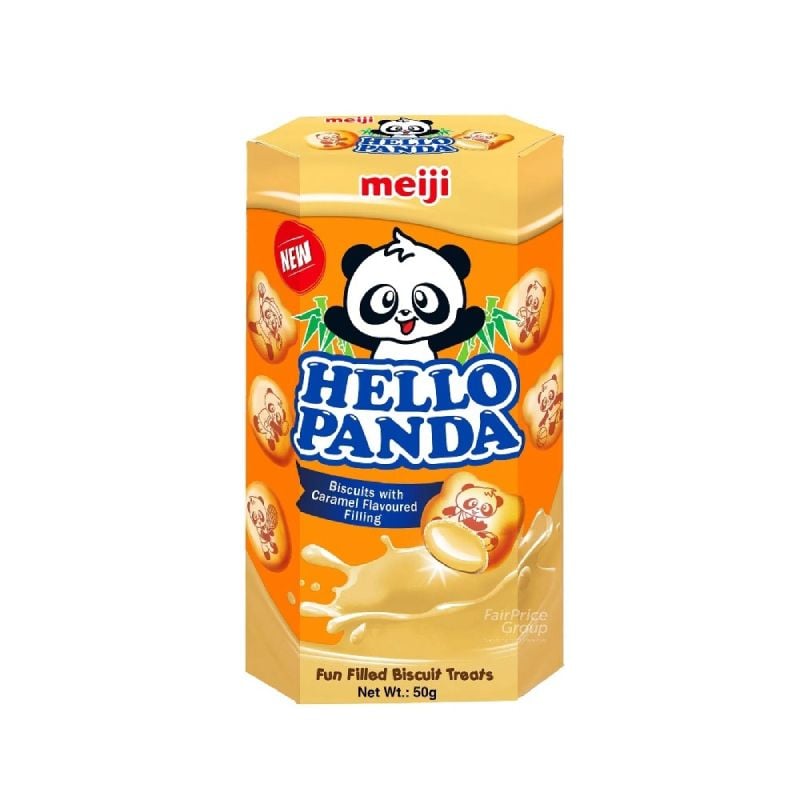 MEIJI HELLO PANDA CARAMEL BISCUIT 50G