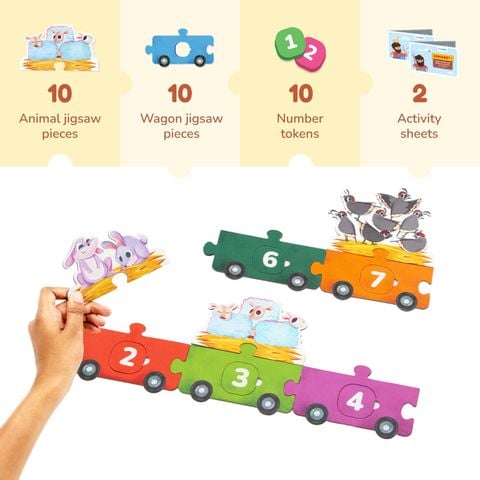 Bộ ghép Chơi mà học 123 PlayShifu - Chủ đề Động vật