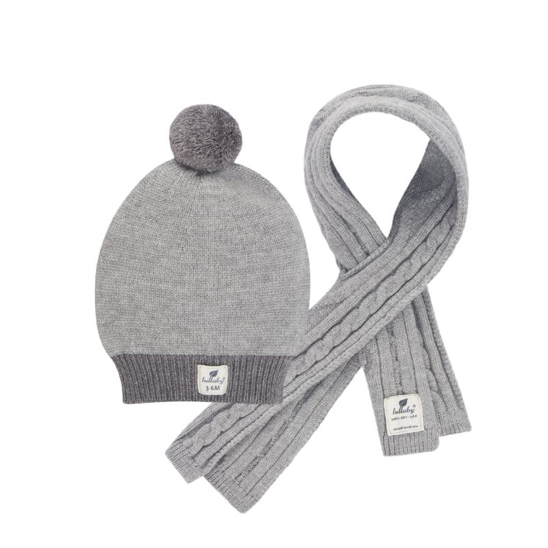 SET KHĂN MŨ LEN NHL LULLABY MÀU GHI