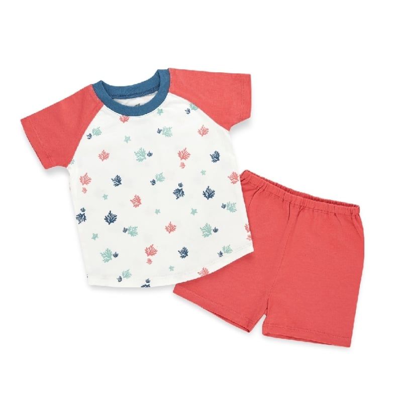 Bộ Lullaby cộc tay raglan NH343M màu Trắng in