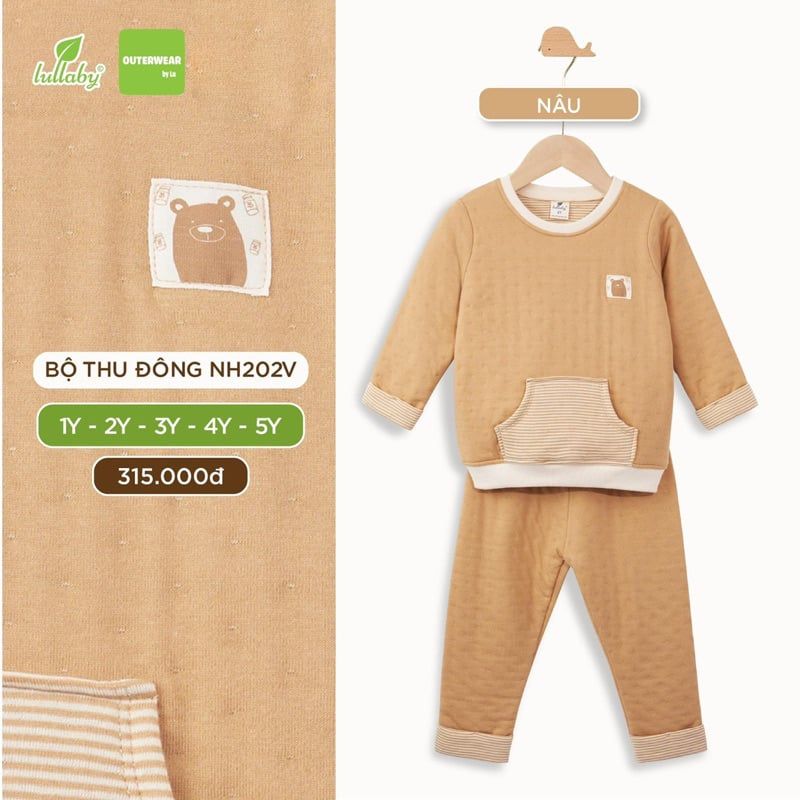 BỘ THU ĐÔNG LULLABY NH202V MÀU NÂU