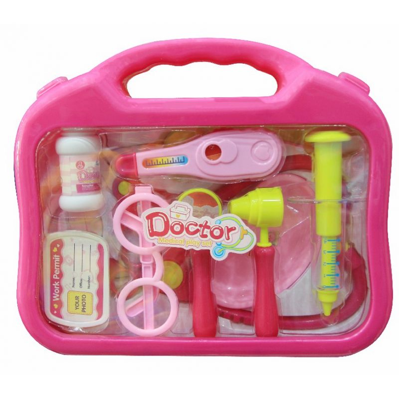 Hộp đồ chơi bắc sĩ màu hồng