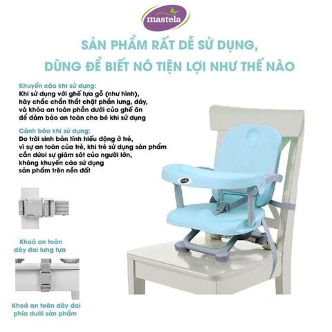 Ghế ngồi ăn du lịch điều chỉnh độ cao 1013 màu xanh ngọc