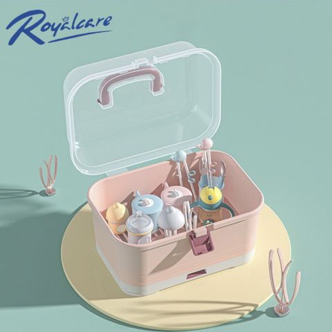 Hộp phơi bình sữa kèm giá treo Royal Care màu hồng 0921-RC-8853-P