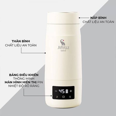 Bình đun nước pha sữa Moaz BeBe 300ml MB058