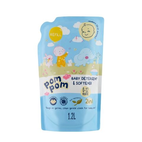 Nước Giặt Xả Pom Pom Active (12 – 36 tháng) túi 1200ml