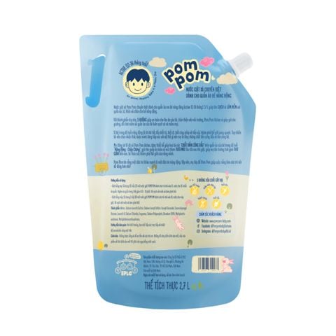 Nước Giặt Xả Pom Pom Active (12 – 36 tháng) 2700ml