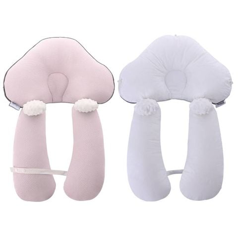 Gối chặn chữ U đa năng cho bé Aibedo (Pink)