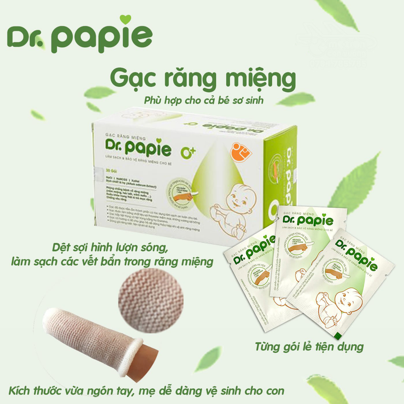 Combo 2 hộp gạc vệ sinh răng miệng DR.PAPIE hộp 30 miếng | snbshop.vn – Soc&Brothers