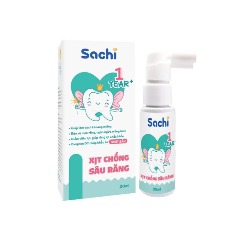 XỊT CHỐNG SÂU RĂNG SACHI 12M+ 30ML