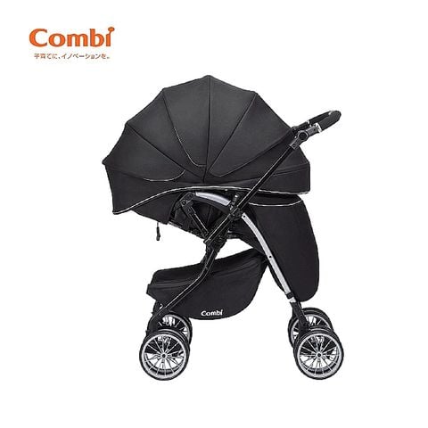 Xe đẩy Combi Umbretta 4 bánh quay tự động Premium New black