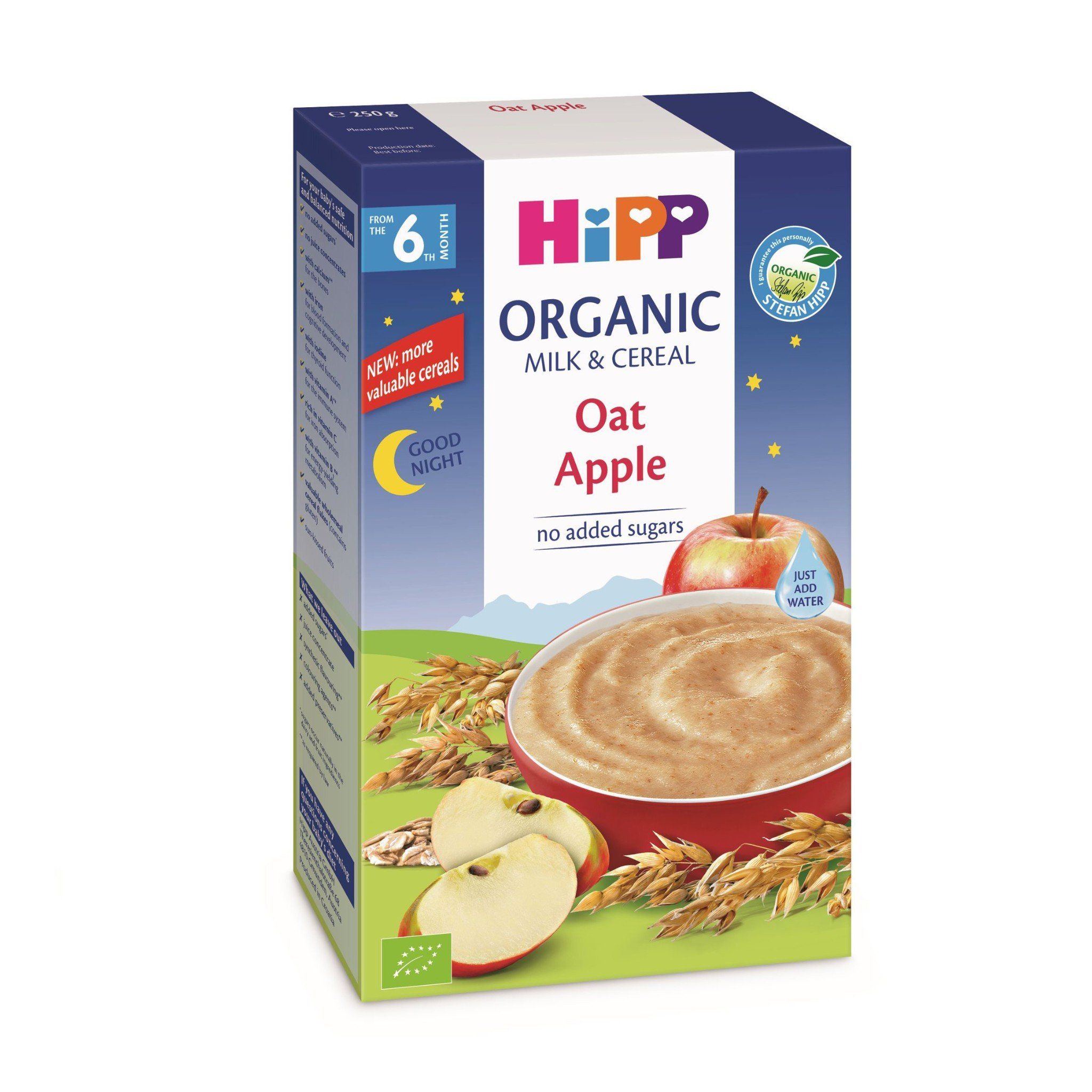 BỘT SỮA DD HIPP CHÚC NGỦ NGON YẾN MẠCH, TÁO TÂY 250G