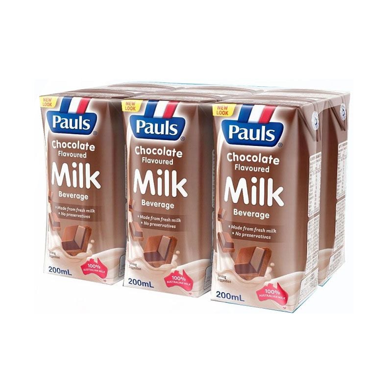 Sữa tươi tiệt trùng Pauls Chocolate 200ml lốc 6 hộp