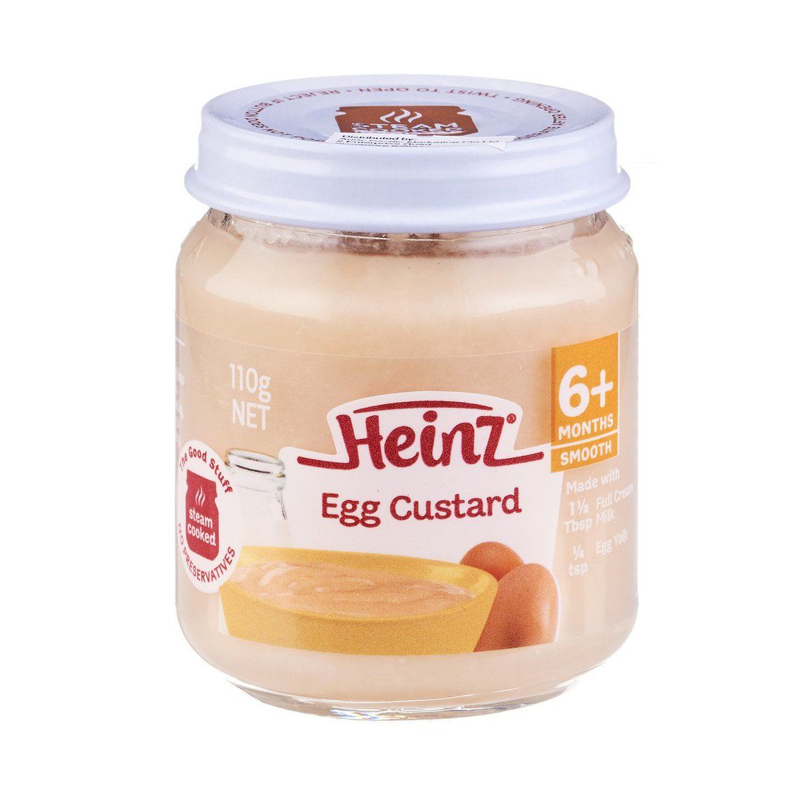 DINH DƯỠNG ĐÓNG LỌ HEINZ CUSTARD VỊ SỮA TRỨNG 110GR 6M+