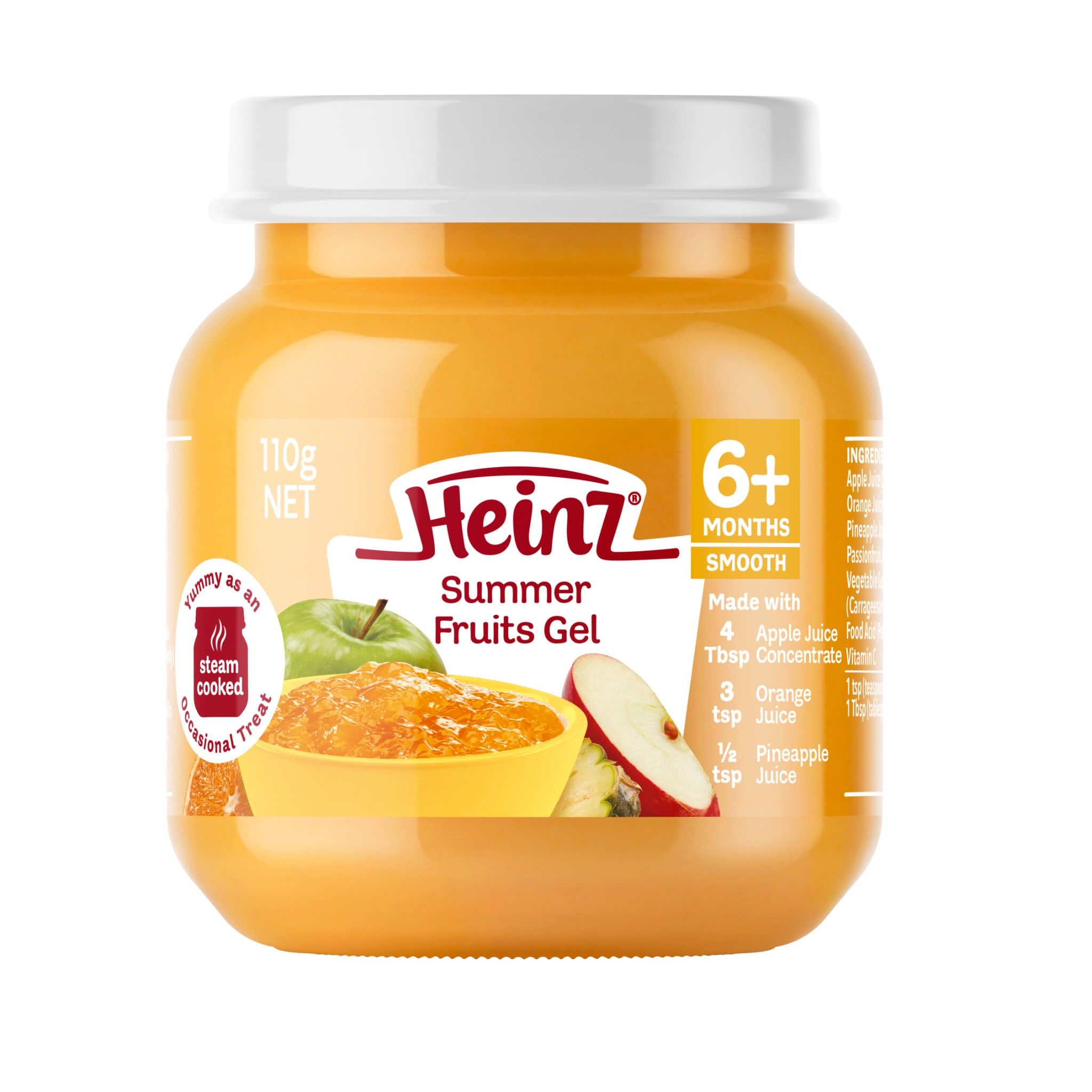 DINH DƯỠNG ĐÓNG LỌ HEINZ A/A GEL TRÁI CÂY MÙA HÈ 110GR 6M+