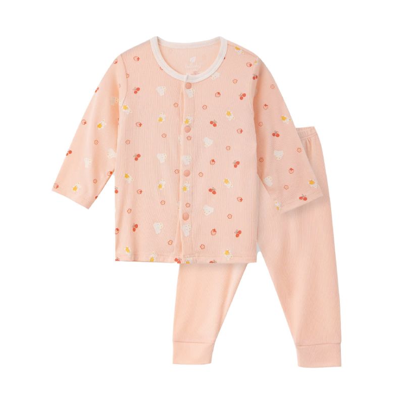 Bộ cài giữa Lullaby dài tay NH348N Hồng in Hồng