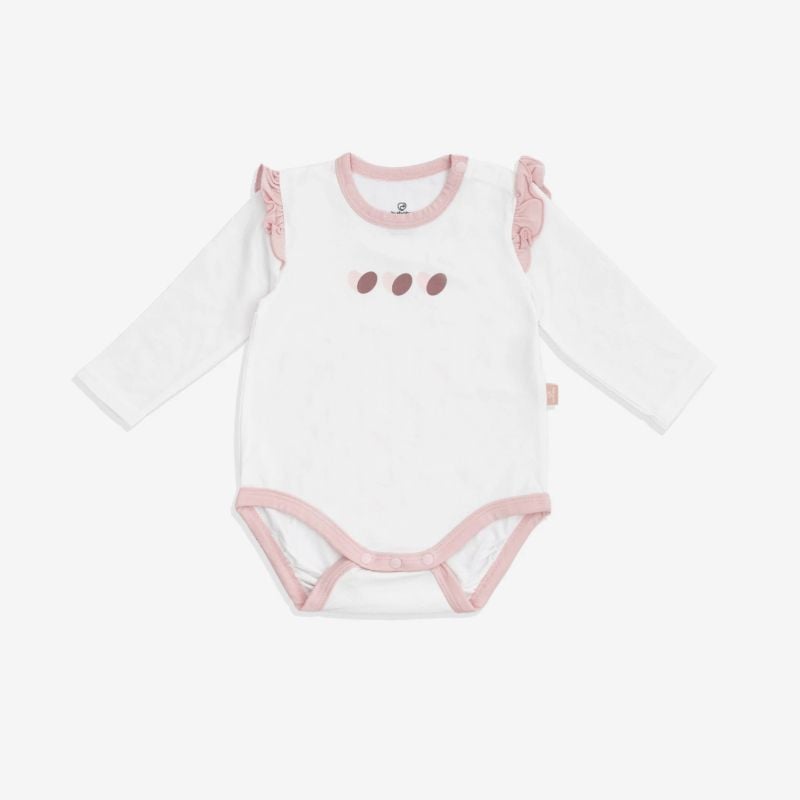 Body chip dài tay cài vai Bu Baby Gloute Trắng