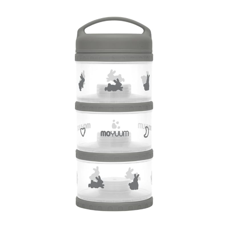 Hộp chia sữa bột cao cấp Moyuum Premium Milk Powder Dispenser 3 ngăn hình thỏ