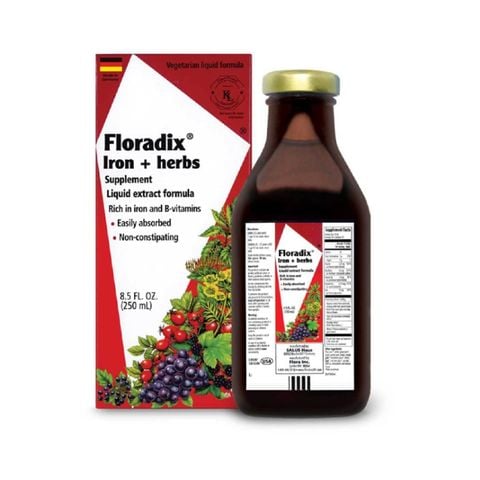 Thực phẩm bảo vệ sức khỏe Floradix Liquid iron and vitamin formula chai 250ml