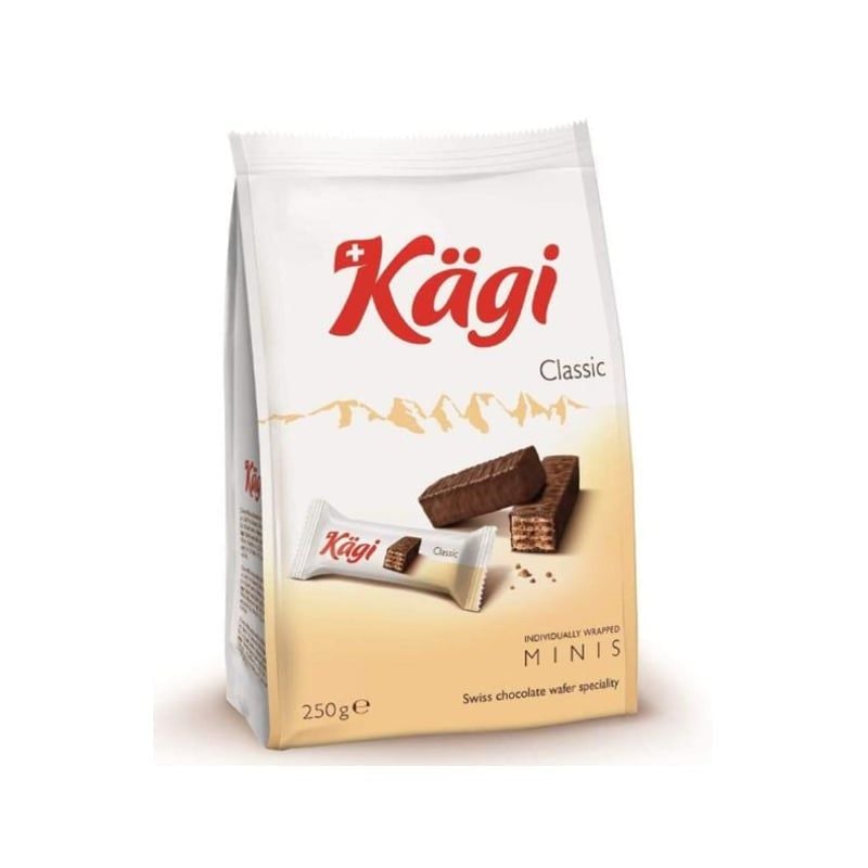 Bánh xốp phủ sô cô la Thụy Sĩ vị tổng hợp Kägi Assorted Swiss Chocolate Speciality 250g