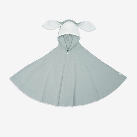 Áo choàng đa năng có mũ Bu Baby Bamco Kẻ Xanh ghi