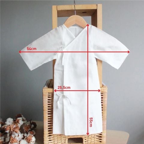 Áo sơ sinh Chitosan kháng khuẩn Suzuran Japan Dài 2 cái/gói