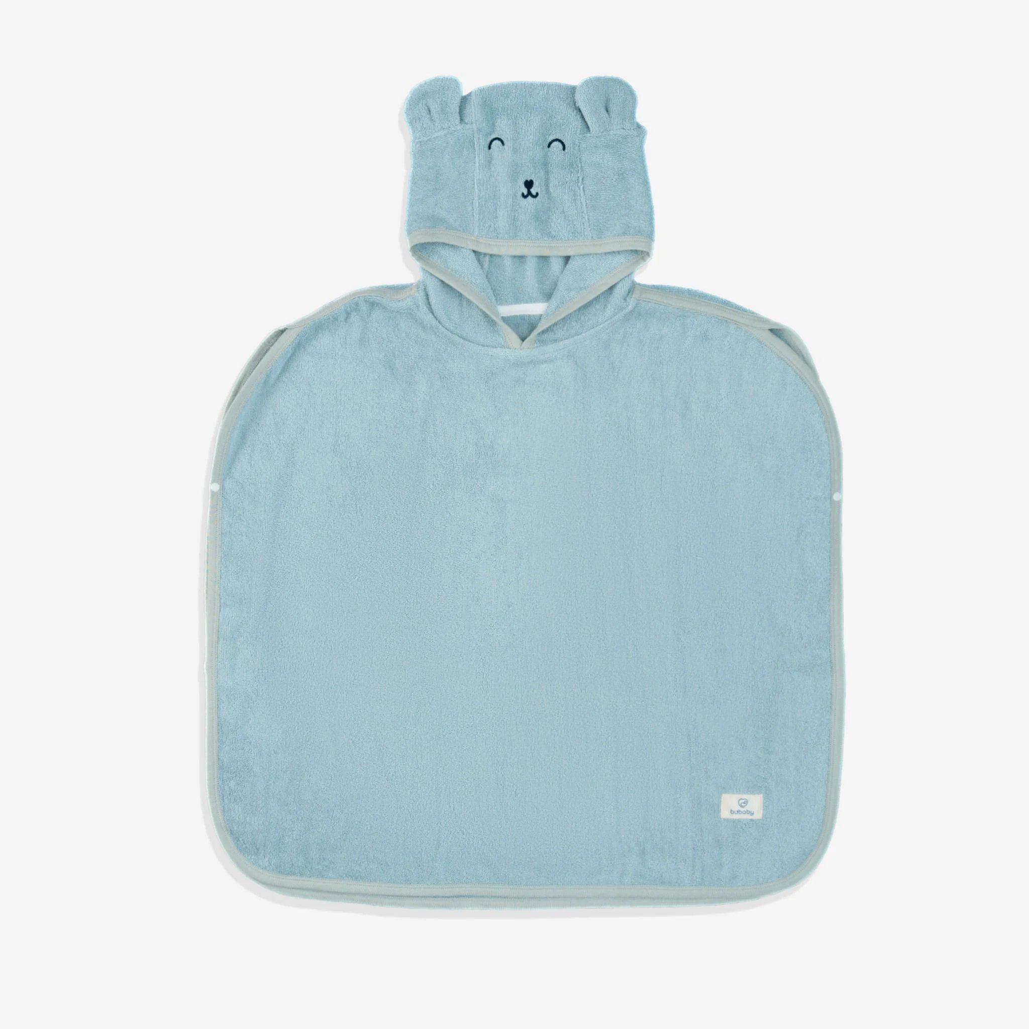 KHĂN CHOÀNG TẮM BU BABY CHUI ĐẦU TERRY FREE SIZE XANH GHI