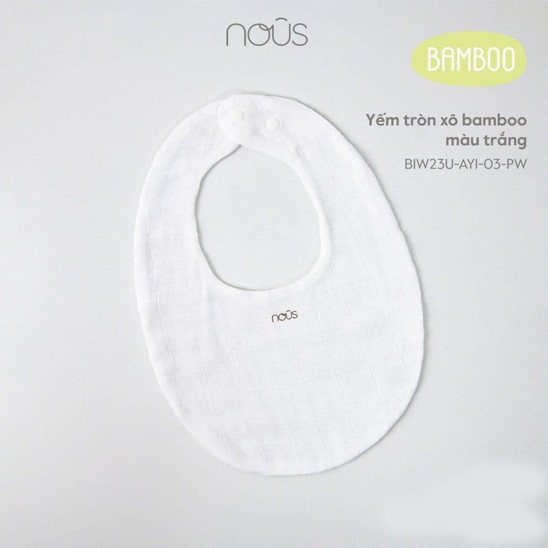 Yếm tròn xô Nous bamboo màu trắng
