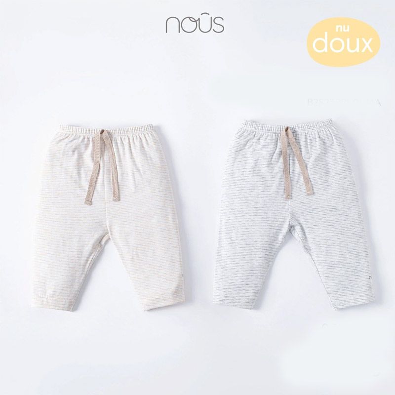 Set 2 quần Nous dài mix màu ghi be