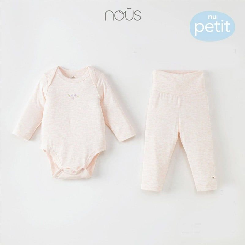 BỘ NOUS BODYSUIT HỒNG HỌA TIẾT HOA