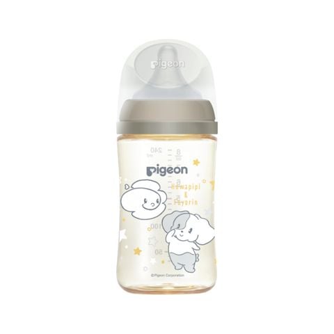 Bình Sữa Pigeon PPSU Howapipi WN3 xám 240ml