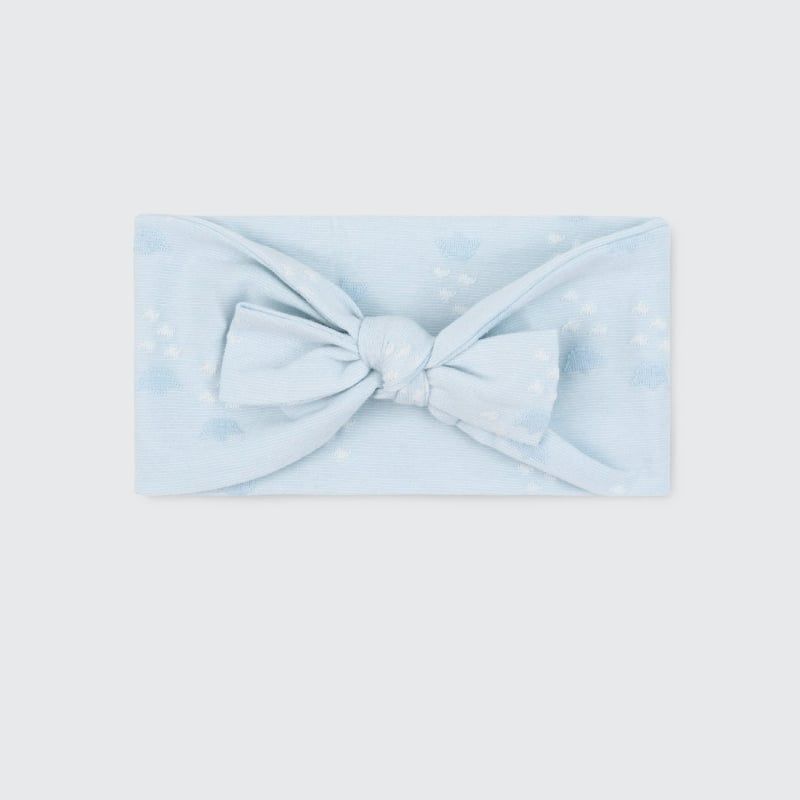 Băng đô sơ sinh La Pomme hoạ tiết - Xanh pastel