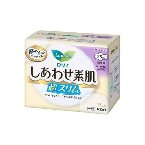 Băng vệ sinh Laurier Happy Skin siêu mỏng 25cm gói 17x18