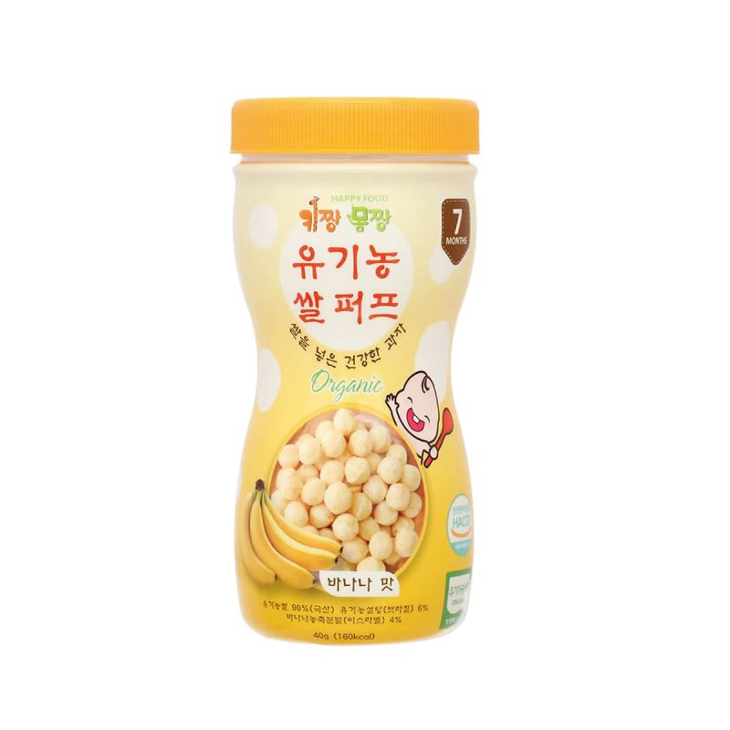 Bánh bi tan Organic Happy Food vị chuối 7M