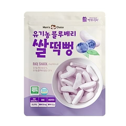 Bánh gạo lứt hữu cơ Mom's Choice thanh dẹt vị việt quất 25g