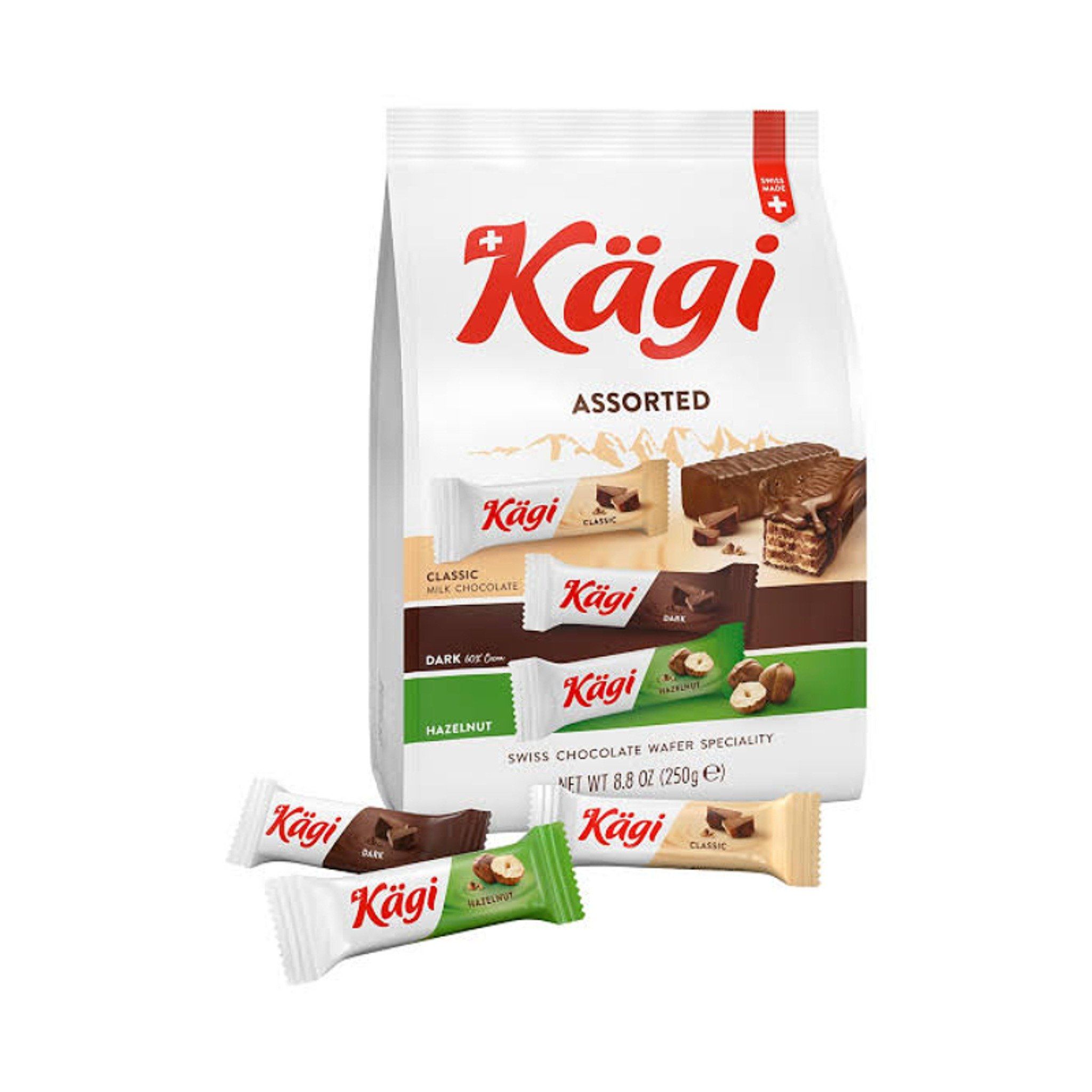 Bánh xốp phủ sô cô la đen và sô cô la sữa tổng hợp Kägi Assorted Milk & Dark Swiss Chocolate Special