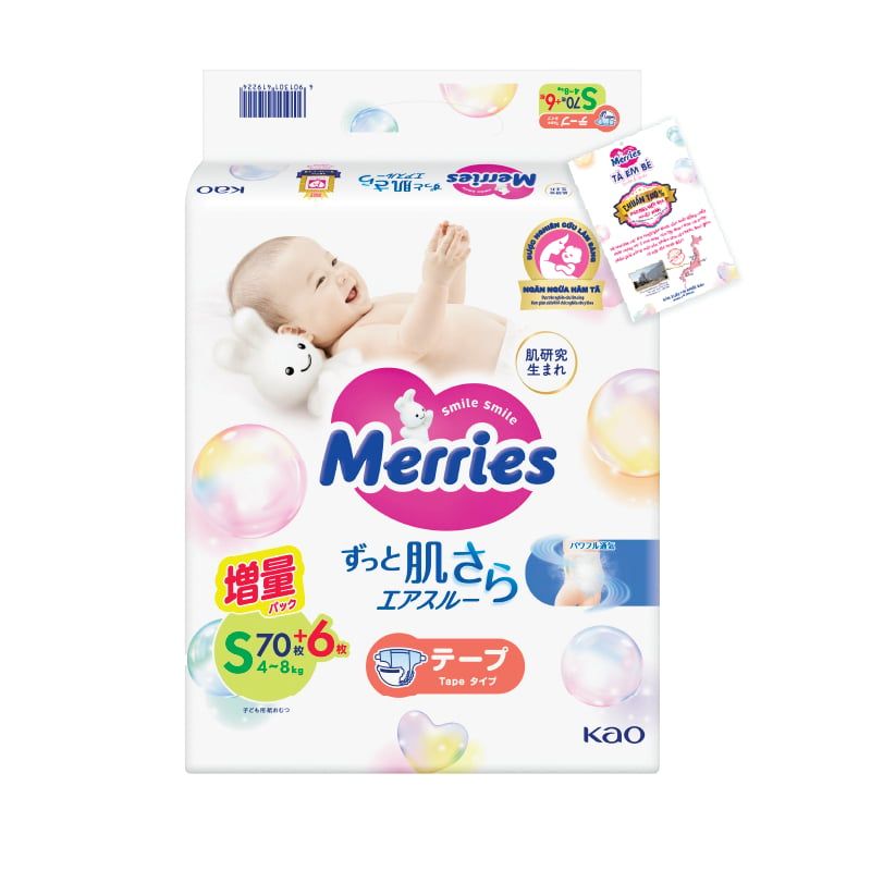 Bỉm dán Merries S70 + 6 (New)