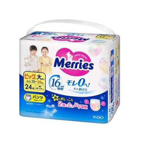Bỉm quần Merries XXL24