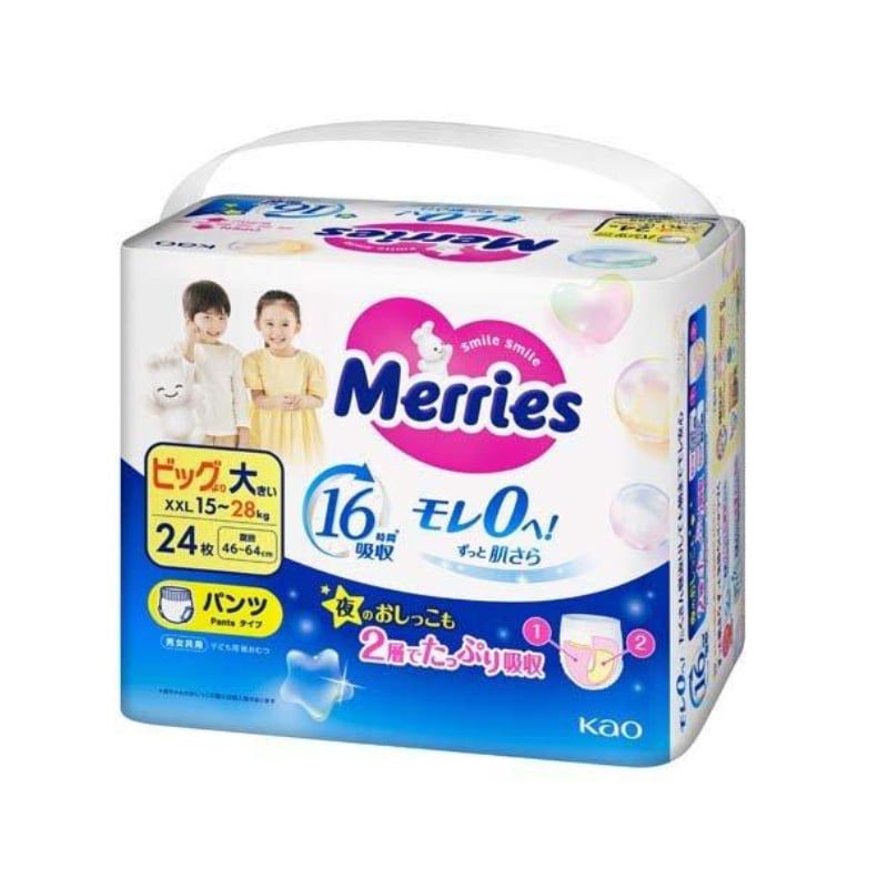 Bỉm quần Merries XXL24