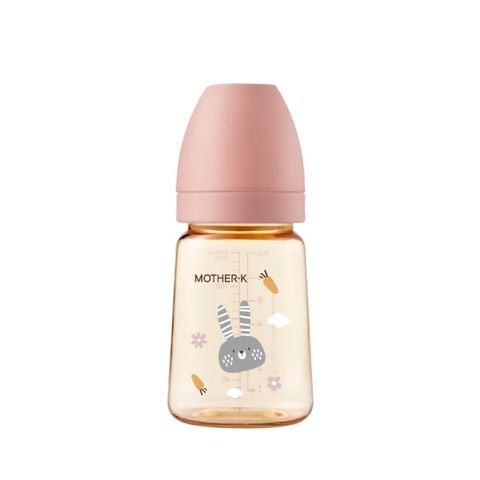 Bình sữa PPSU Hàn Quốc Mother-K 180ml (Thỏ Hồng)