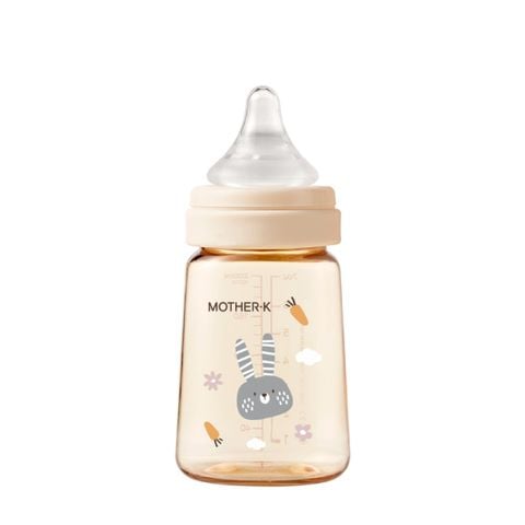 Bình sữa PPSU Hàn Quốc Mother-K 180ml (Thỏ Kem)