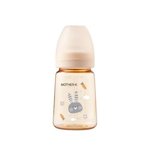 Bình sữa PPSU Hàn Quốc Mother-K 180ml (Thỏ Kem)