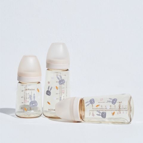 Bình sữa PPSU Hàn Quốc Mother-K 280ml (Thỏ Kem)