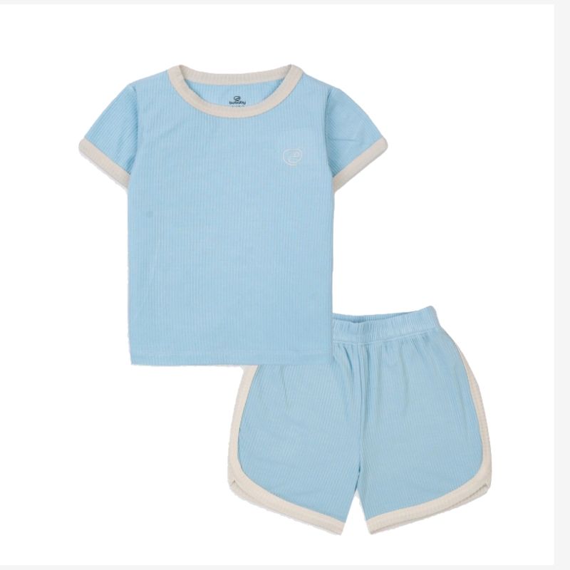 Bộ Bu Baby ngắn tay cổ tròn Molist màu Blue