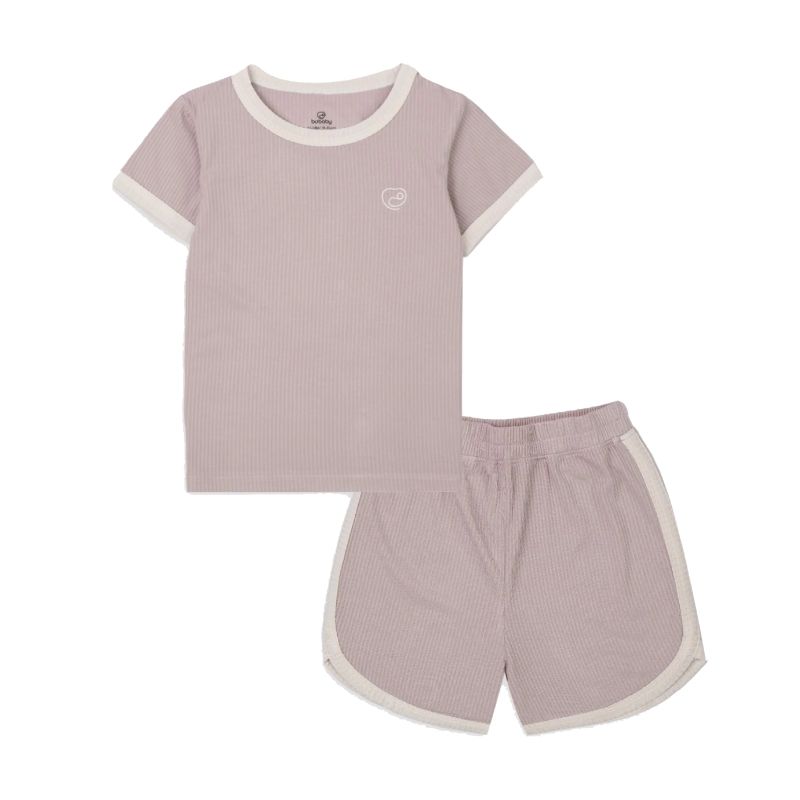 BỘ BU BABY NGẮN TAY CỔ TRÒN MOLIST MÀU NÂU SỮA