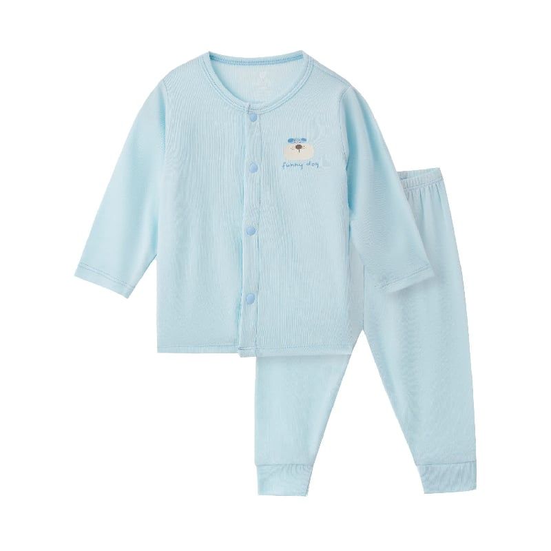 Bộ cài giữa Lullaby dài tay NH348N Xanh blue