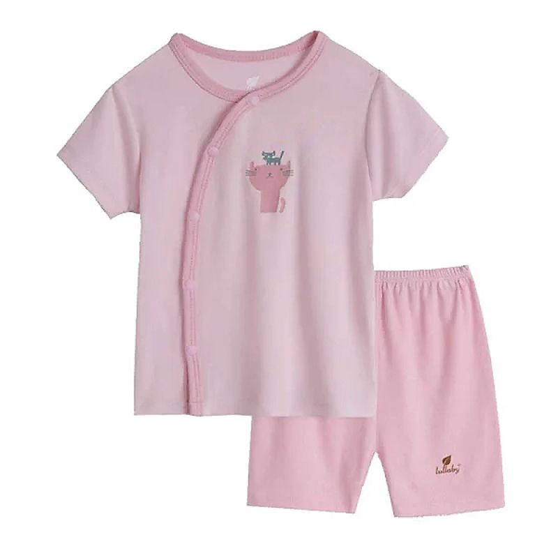 Bộ cài lệch cộc tay Lullaby NH811R màu hồng